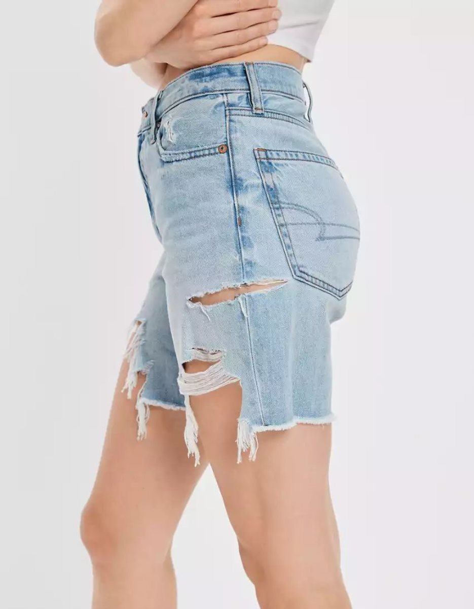 Shorts American Eagle AE Denim '90s Boyfriend Bermuda Lavage Clair Femme | ESU-37846477